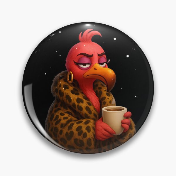 Item preview, Sassy Flamingo Design – Funny Winter Art | Leopard Coat | Humor & Coffee Lovers designed and sold by DebuggedDressed.