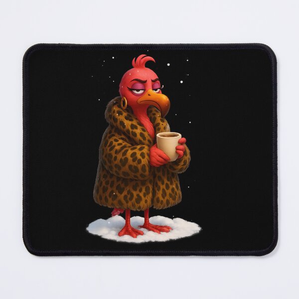Item preview, Sassy Flamingo Design – Funny Winter Art | Leopard Coat | Humor & Coffee Lovers designed and sold by DebuggedDressed.