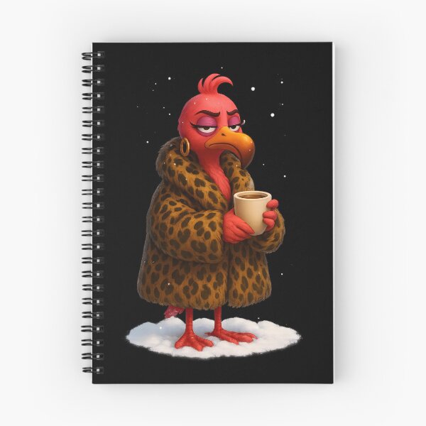 Item preview, Sassy Flamingo Design – Funny Winter Art | Leopard Coat | Humor & Coffee Lovers designed and sold by DebuggedDressed.