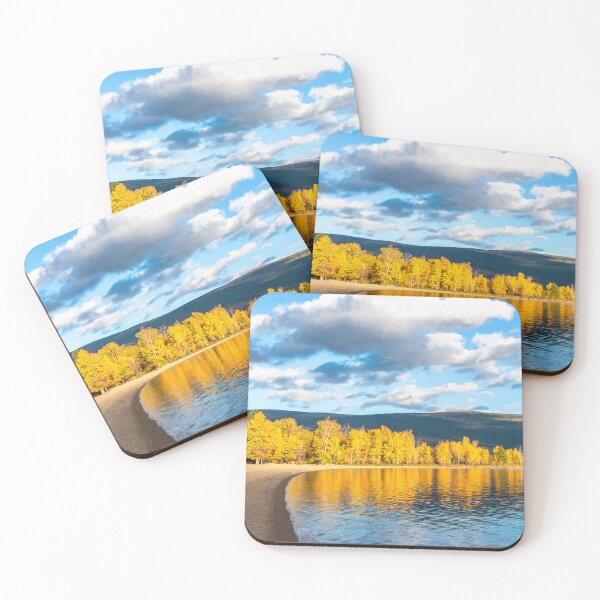 Item preview, Autumn Trees Reflection in Okanagan Lake at Sun Oka Provincial Park designed and sold by Amy Mitchell.