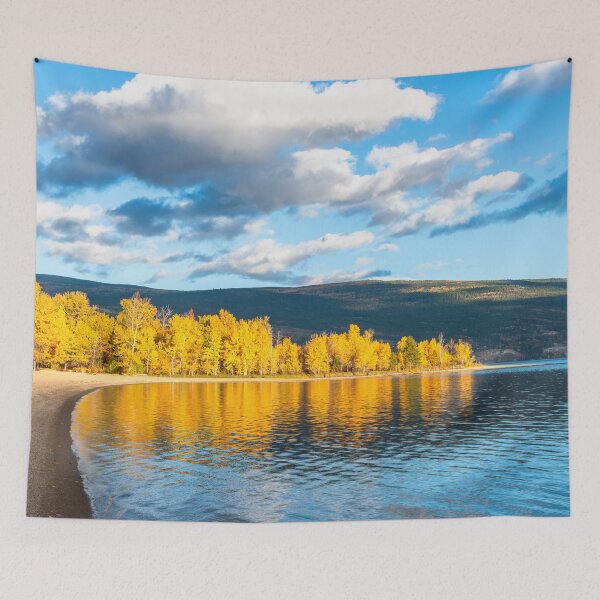 Item preview, Autumn Trees Reflection in Okanagan Lake at Sun Oka Provincial Park designed and sold by Amy Mitchell.