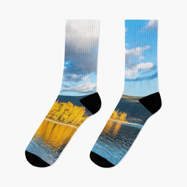 Item preview, Autumn Trees Reflection in Okanagan Lake at Sun Oka Provincial Park designed and sold by Amy Mitchell.