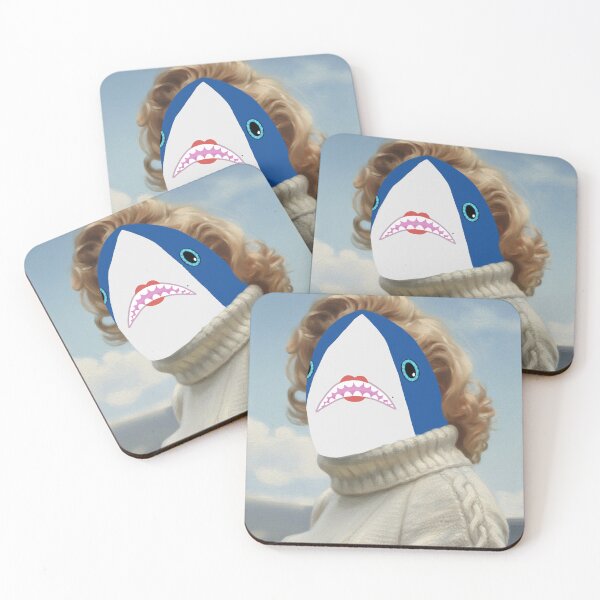 Item preview, Monroe Blahaj Inspired Parody Vintage Hollywood Shark Art designed and sold by GizmosGalore.