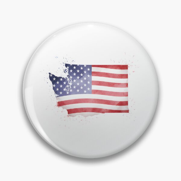 Item preview, Washington Stars & Stripes State Silhouette – Distressed Americana designed and sold by Paper Drip.