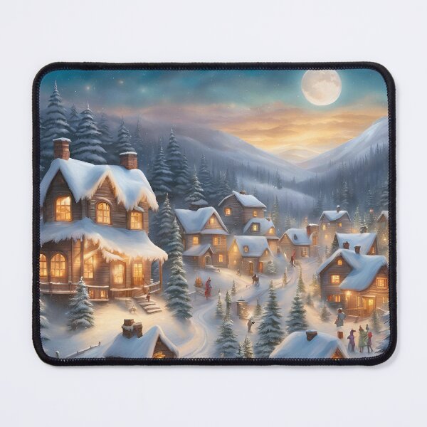 Item preview, Vintage Mountain Village, Winter designed and sold by RisingWolfStudio.