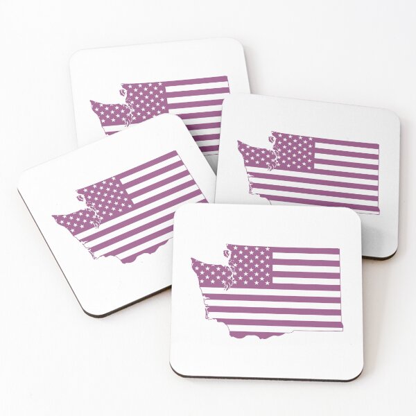 Item preview, Washington USA Flag Silhouette – Stars and Stripes State Outline designed and sold by Paper Drip.