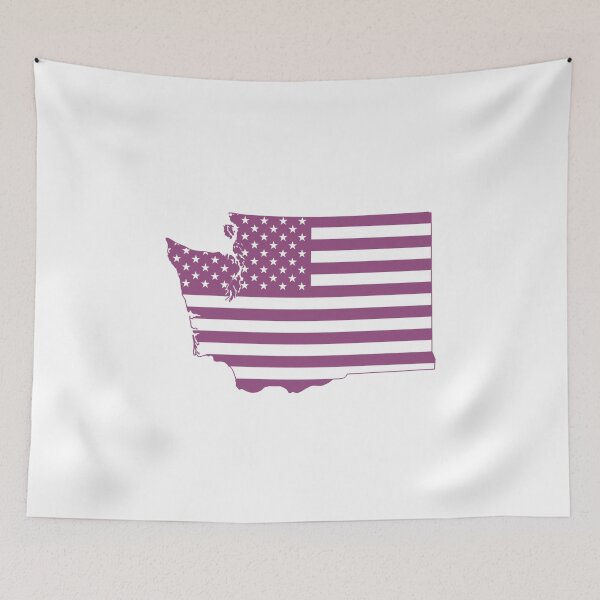 Item preview, Washington USA Flag Silhouette – Stars and Stripes State Outline designed and sold by Paper Drip.