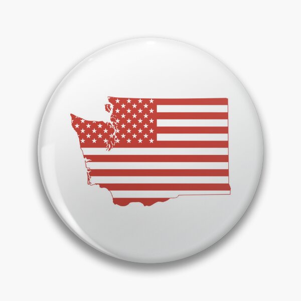Item preview, Washington USA Flag Silhouette – Stars and Stripes State Outline designed and sold by Paper Drip.