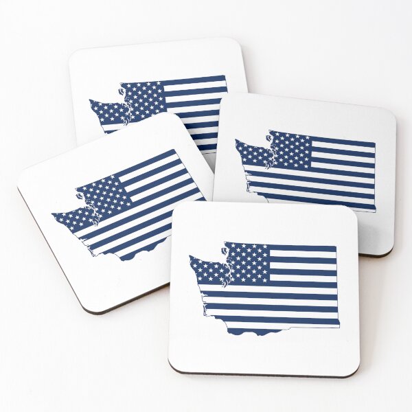 Item preview, Washington USA Flag Silhouette – Stars and Stripes State Outline designed and sold by Paper Drip.