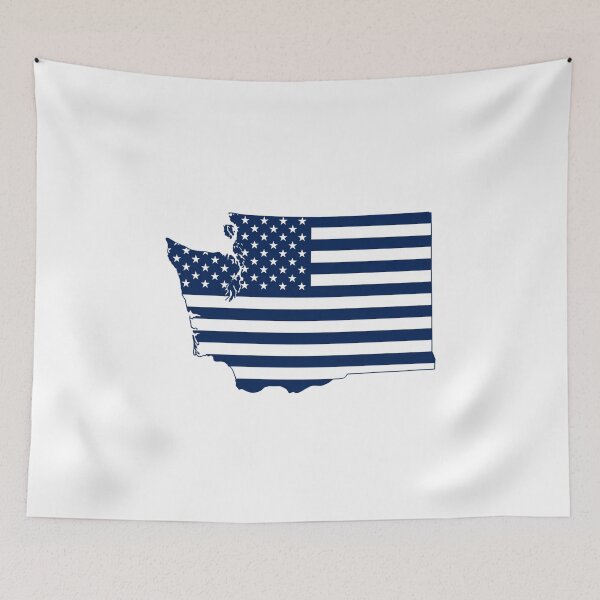Item preview, Washington USA Flag Silhouette – Stars and Stripes State Outline designed and sold by Paper Drip.