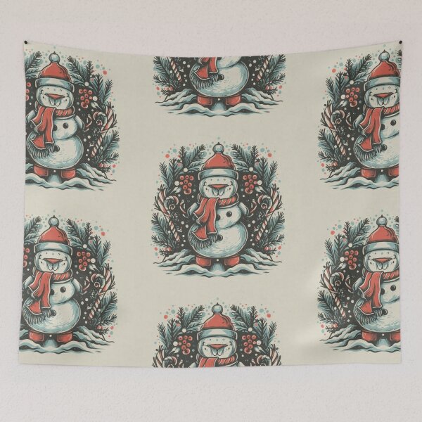 Item preview, logo, snowman picture, Christmas illustration, graphics, graphite, gray, red designed and sold by gulka8.