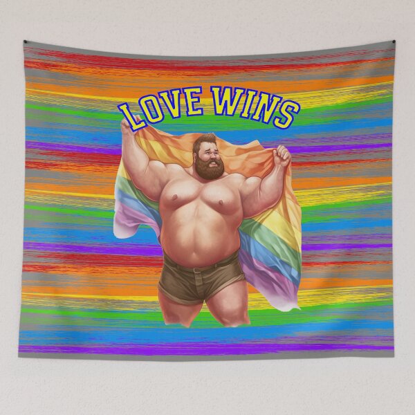 Item preview, “Pride Parade Bear – Love Wins!” designed and sold by MysticOzzy.