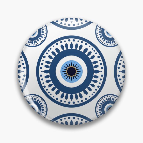 Item preview, Modern Greek Eye Pattern Abstract Protective Motif designed and sold by daila70.