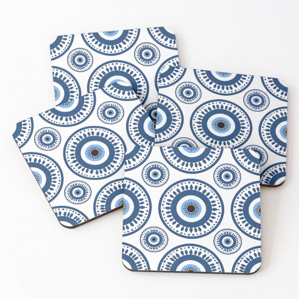 Item preview, Modern Greek Eye Pattern Abstract Protective Motif designed and sold by daila70.