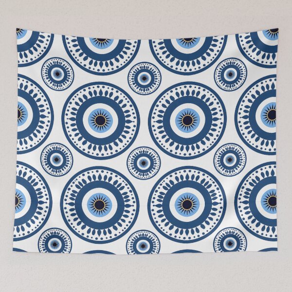 Item preview, Modern Greek Eye Pattern Abstract Protective Motif designed and sold by daila70.