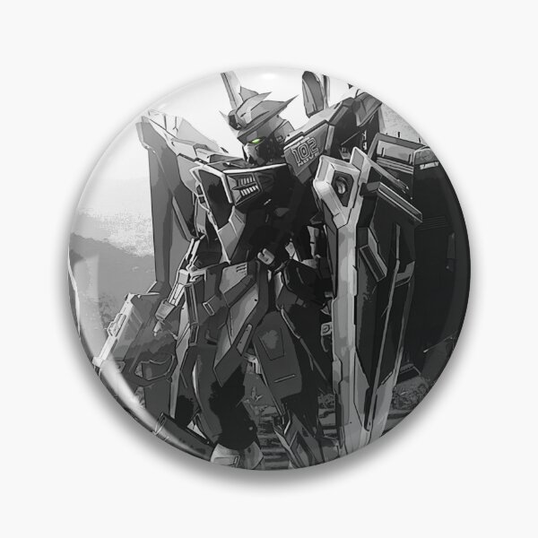 Artikelvorschau, Schwarz-Weiß-Rahmen-Illustration von Justice Gundam Seed entworfen und verkauft von sabartgunpla.