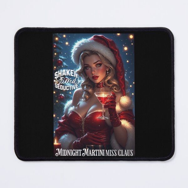 Item preview, Midnight Martini Mrs. Claus — Shaken, Stirred, Seductive (Retro Holiday Pin-Up) designed and sold by Mark Mentzer.
