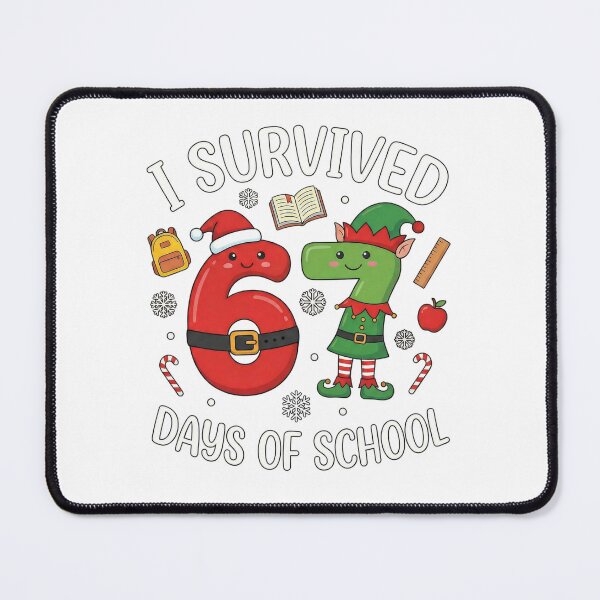 Item preview, I Survived 67 Days of School Christmas Santa Elf Cute Milestone designed and sold by w66aboo.