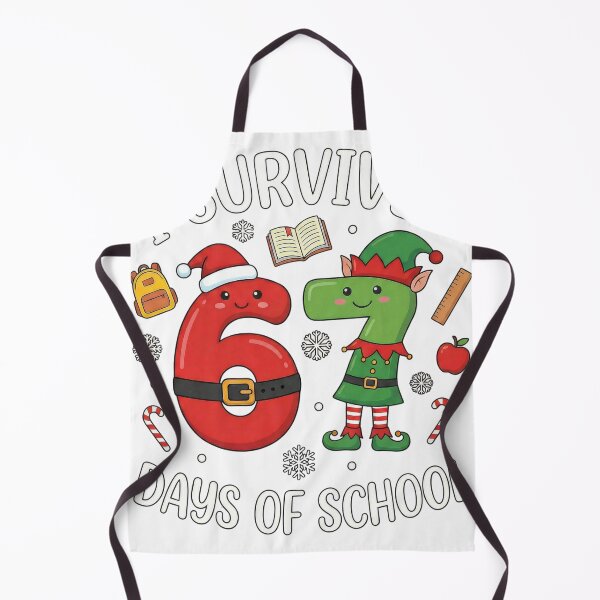 Item preview, I Survived 67 Days of School Christmas Santa Elf Cute Milestone designed and sold by w66aboo.