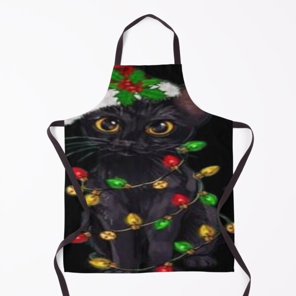Item preview, Adorable Black Kitten Tangled in Christmas Lights designed and sold by Studio-DeLuz.
