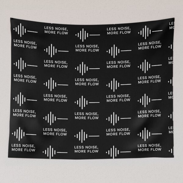 Item preview, Less Noise More Flow – Bauhaus Minimalist Soundwave Design, Calm Focus Productivity Art for Stickers and Apparel designed and sold by OnPointOutfits.