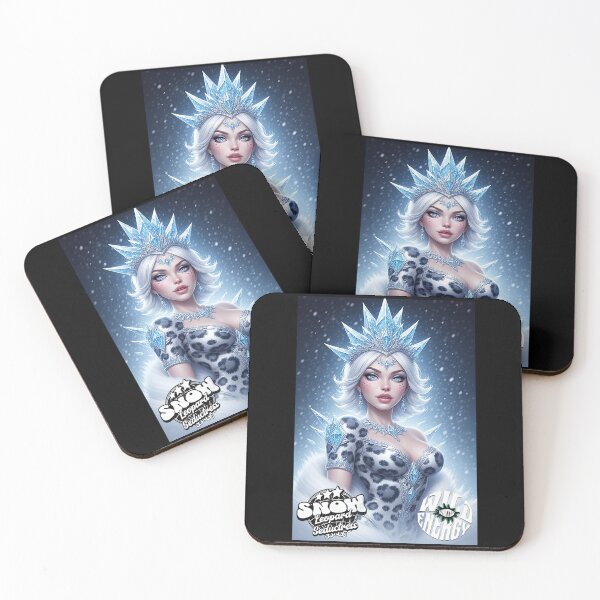 Item preview, Snow Leopard Seductress — Wild White Energy (Winter Pin-Up Fierce & Glamorous) designed and sold by Mark Mentzer.