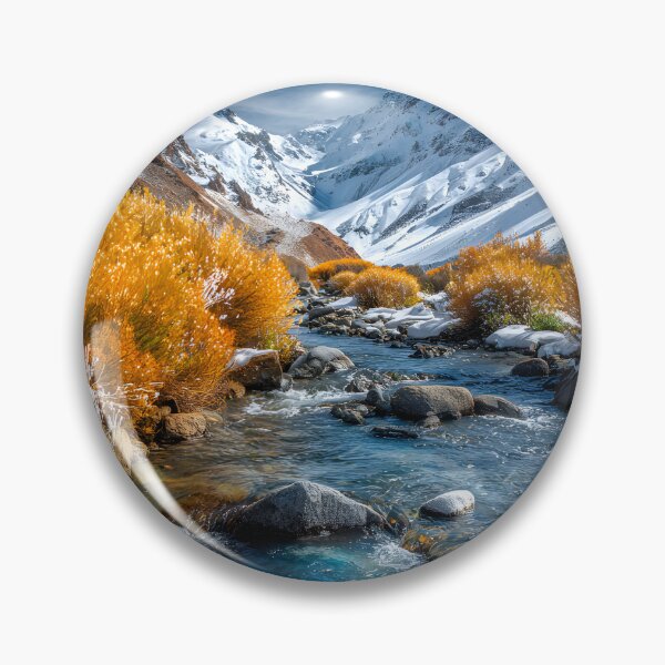 Item preview, Stunning Autumn Mountainscape with Flowing Stream designed and sold by Artessie.