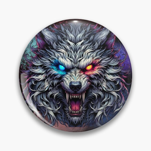 Item preview, Fierce Neon Wolf – Dual Spirit Animal Art Design designed and sold by Carftastic.