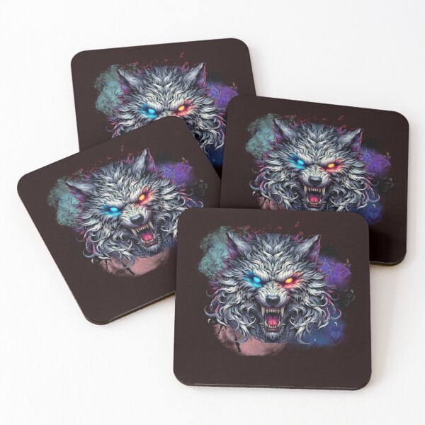 Item preview, Fierce Neon Wolf – Dual Spirit Animal Art Design designed and sold by Carftastic.