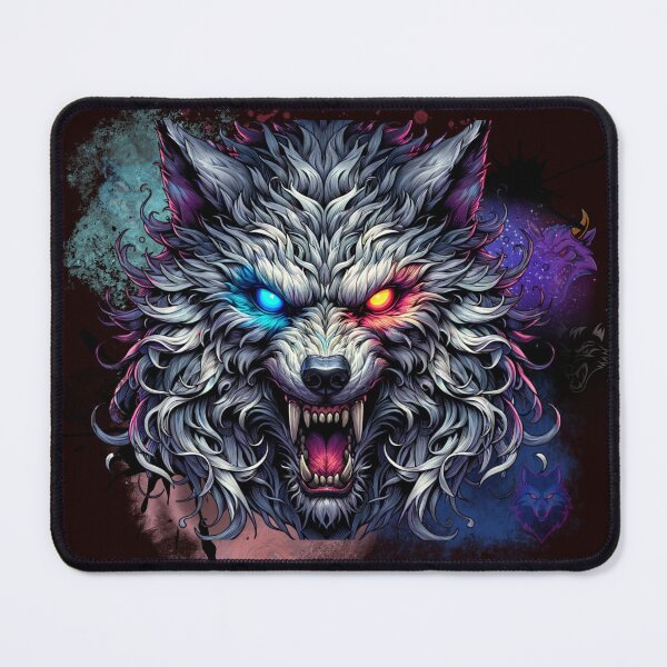 Item preview, Fierce Neon Wolf – Dual Spirit Animal Art Design designed and sold by Carftastic.