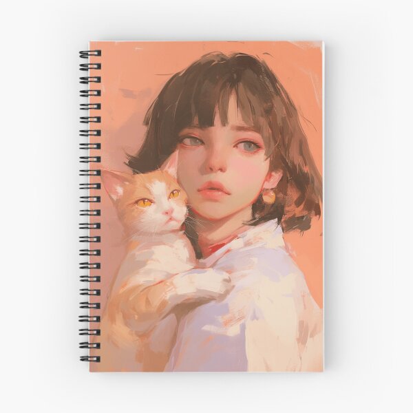 Item preview, Cat with Anime Girl designed and sold by Alemway.