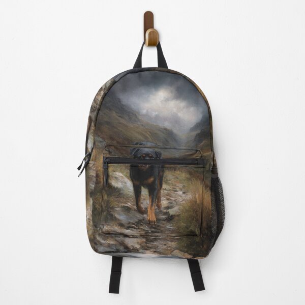 Item preview, A powerful Rottweiler running along a rugged mountain trail, Dogs in Motion designed and sold by CDC40.