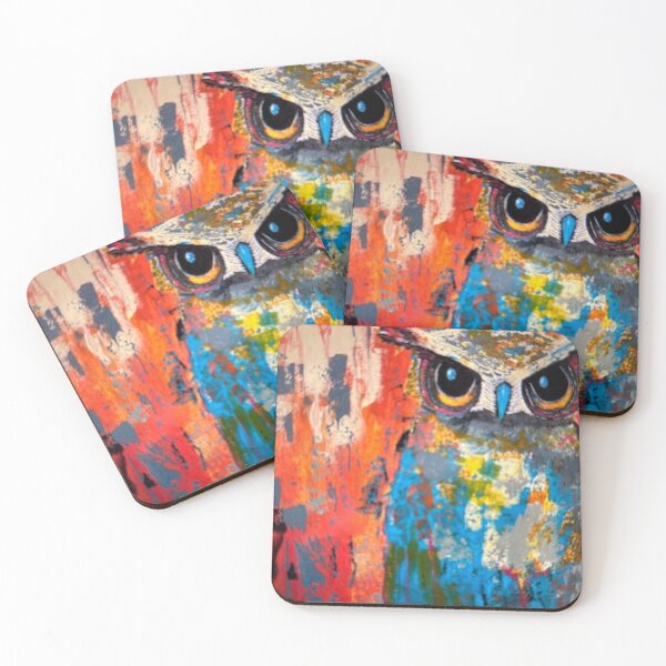 Item preview, Turquoise and orange Owl designed and sold by Christine Ostergren.