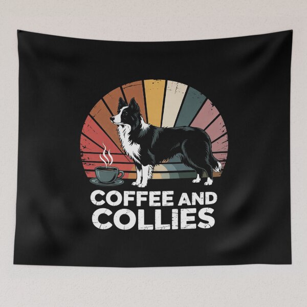 Item preview, Coffee And Collies Rough Collie Border Collie designed and sold by RustsyMin.