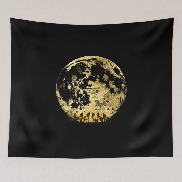Item preview, Wolf Pack of the Golden Moon designed and sold by Carftastic.