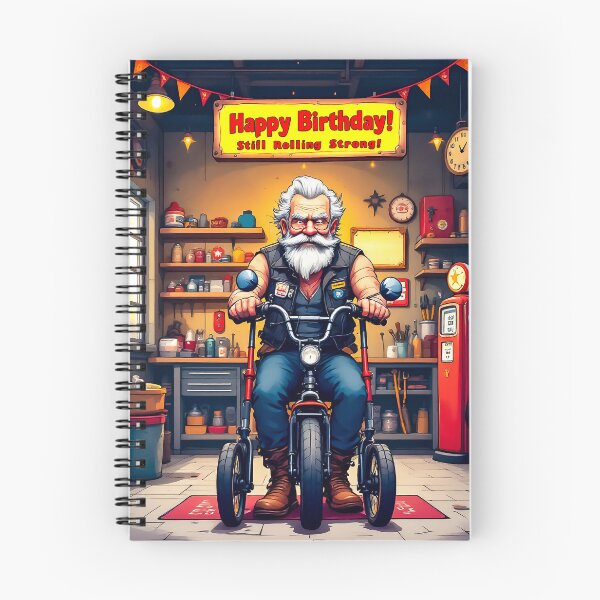Item preview, HAPPY BIRTHDAY BIKER GARAGE 15 designed and sold by SteadyRolling.
