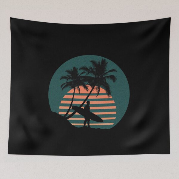 Item preview, Surf Wild Waves Retro Sunset Vibes designed and sold by Oniyasha.