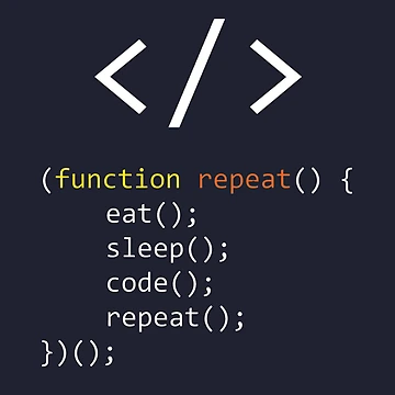 Artwork thumbnail, Coding Eat Sleep Code Repeat Developer Humor by Oniyasha