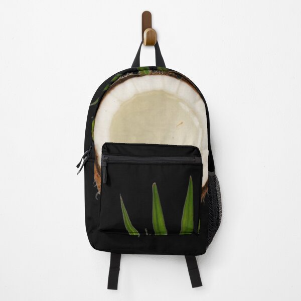 Item preview, Coconut half with green leaves on transparent background designed and sold by SassyArtistry.
