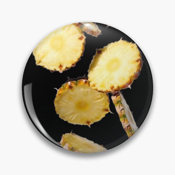 Item preview, Falling pineapple slices and pieces on transparent background designed and sold by SassyArtistry.