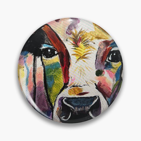 Item preview, Drippy, splattered multi colored cow designed and sold by Christine Ostergren.