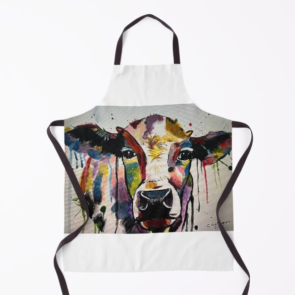 Item preview, Drippy, splattered multi colored cow designed and sold by Christine Ostergren.