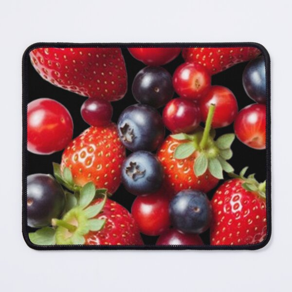 Item preview, Mixed falling berries in bright scattered fruit composition designed and sold by SassyArtistry.