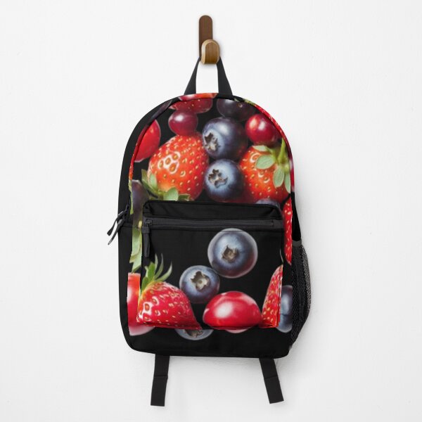 Item preview, Mixed falling berries in bright scattered fruit composition designed and sold by SassyArtistry.