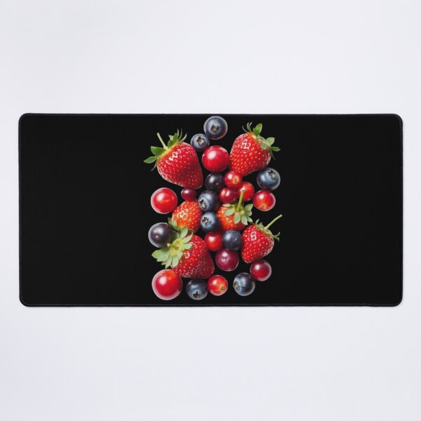 Item preview, Mixed falling berries in bright scattered fruit composition designed and sold by SassyArtistry.