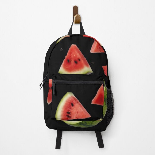 Item preview, Falling watermelon slices in bright scattered fruit pattern designed and sold by SassyArtistry.