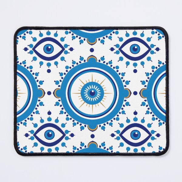 Item preview, Cobalt Concentric Eye Motif Modern Greek Pattern designed and sold by daila70.