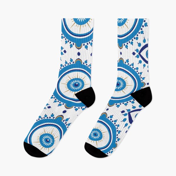 Item preview, Cobalt Concentric Eye Motif Modern Greek Pattern designed and sold by daila70.