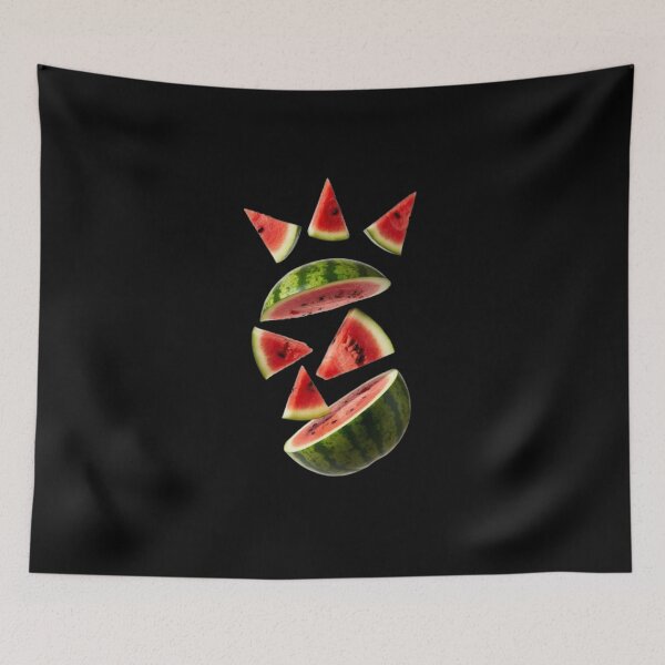 Item preview, Falling watermelon wedges and slices on transparent background designed and sold by SassyArtistry.