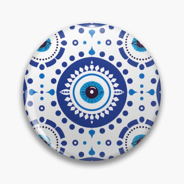 Item preview, Modern Mediterranean Eye Circles Pattern designed and sold by daila70.